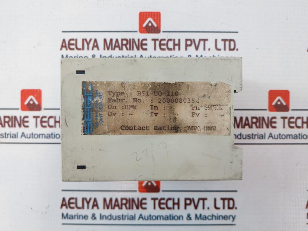 Segc Bf1-u0-110/ Bf1-uo-110 Voltage Relay 110 Vac 50/60 Hz