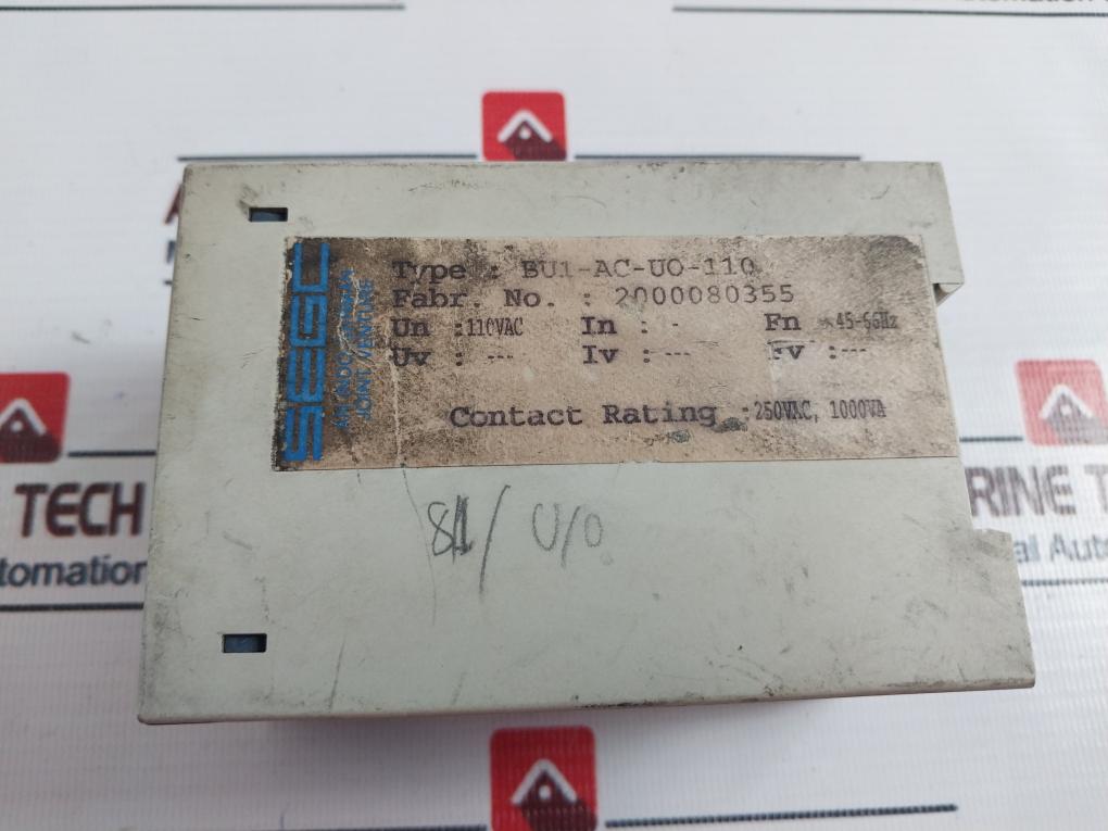 Segc Bu1-ac-uo-110 Under Voltage Monitoring Relay 110Vac