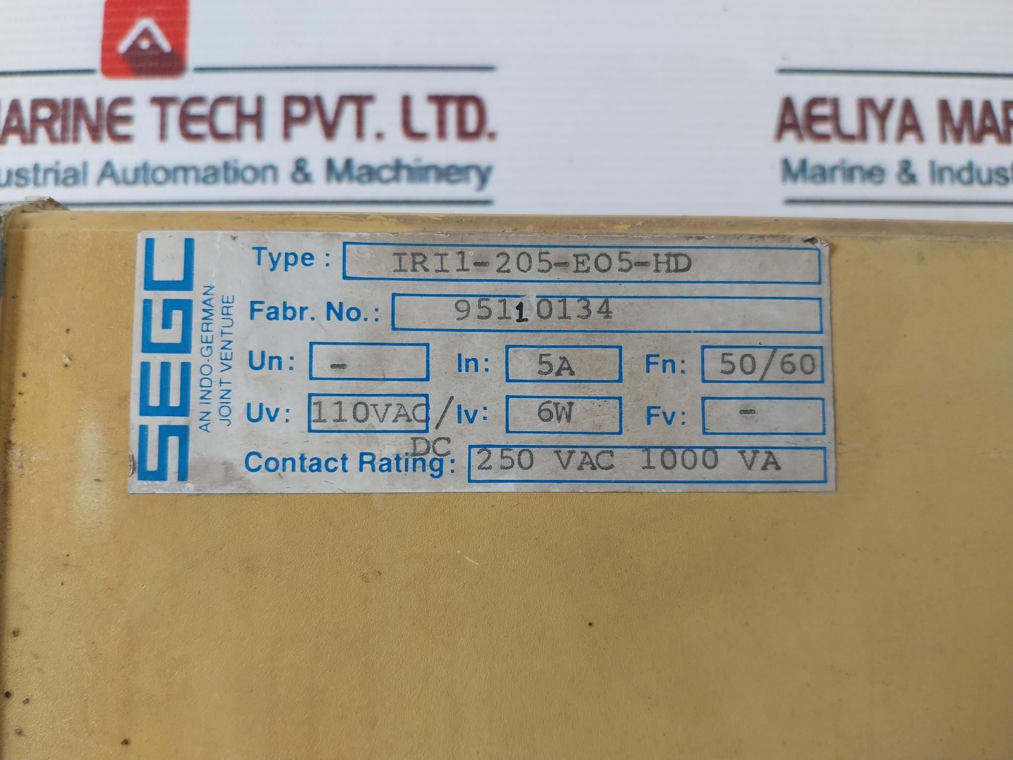 Segc Iri1-205-e05-hd Time Overcurrent Relay