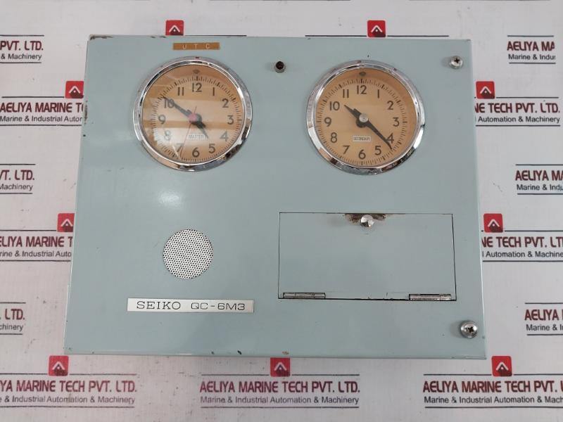 Seikosha Qc-6M3 Vintage Quartz Crystal Master Clock, Ac100-230V Dc24V