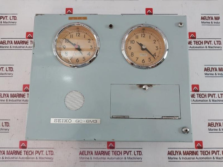 Seikosha Qc-6M3 Vintage Quartz Crystal Master Clock, Ac100-230V Dc24V