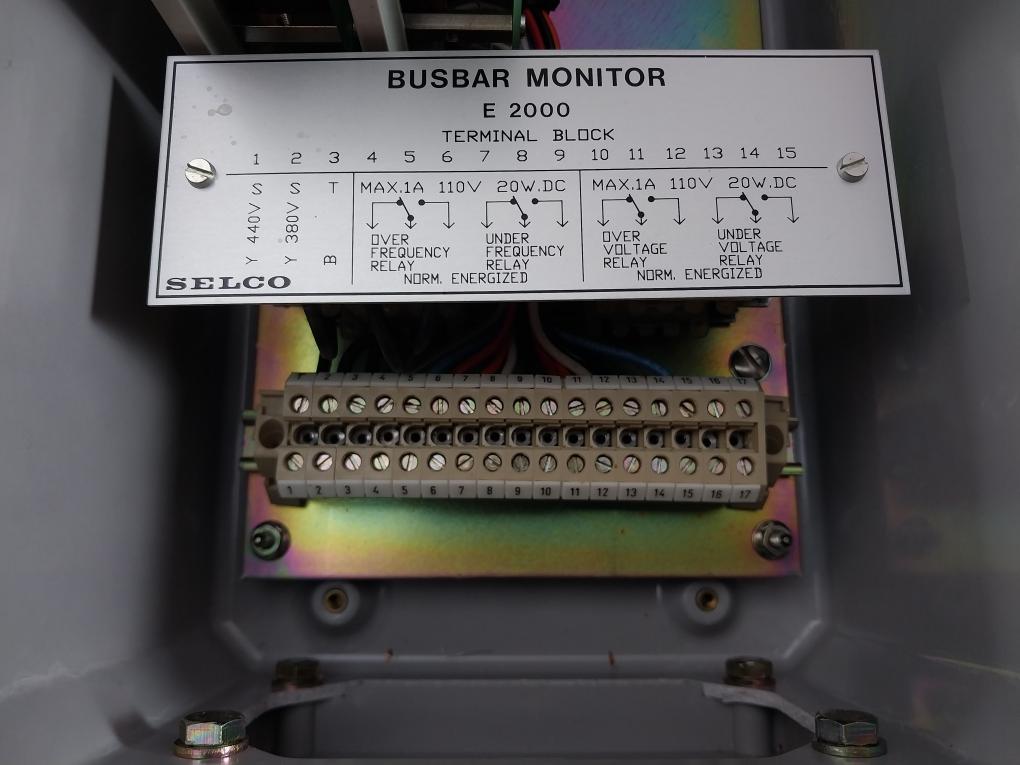 Selco Busbar Monitor Terminal Block E2000