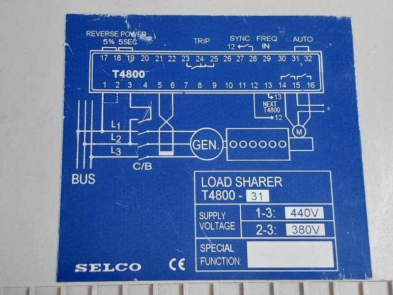Selco Load Sharing Controller Module 380-440Vac 50/60Hz T4800-31