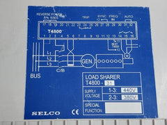 Selco Load Sharing Controller Module 380-440Vac 50/60Hz T4800-31