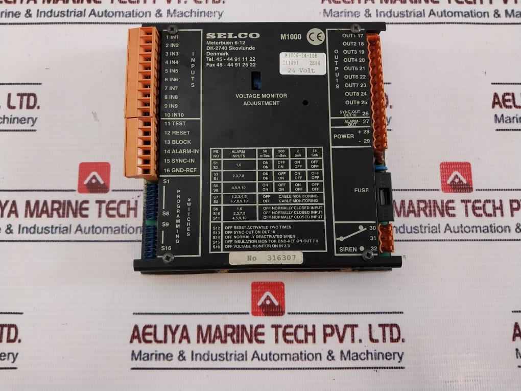 Selco M1000-24-10B Alarm Annunciator 211097 2B04 24 Volt