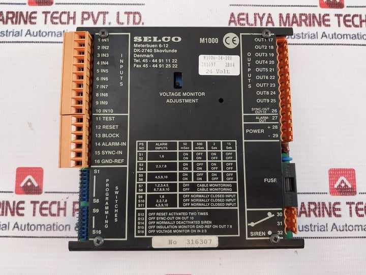 Selco M1000-24-10B Alarm Annunciator 211097 2B04 24 Volt