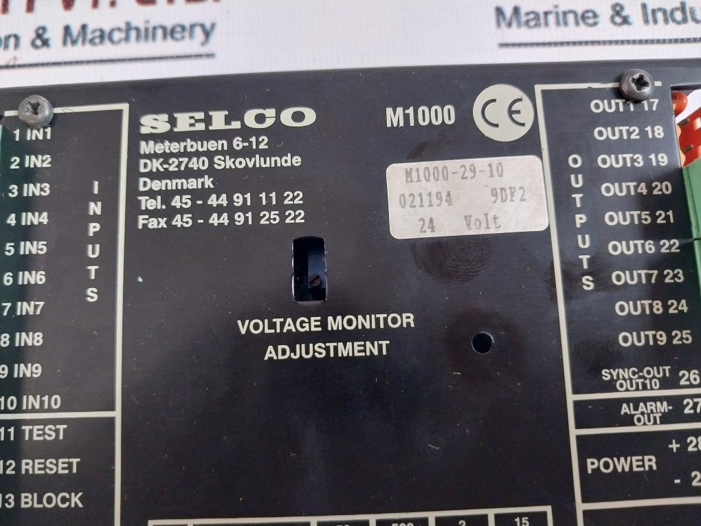 Selco M1000-29-10 Alarm Control Panel 24V