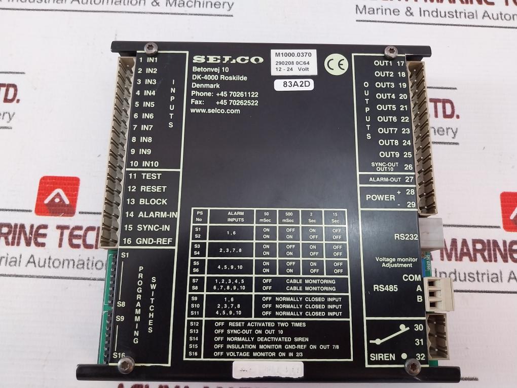 Selco M1000.0370 Alarm Panel 83A2D 12-24V