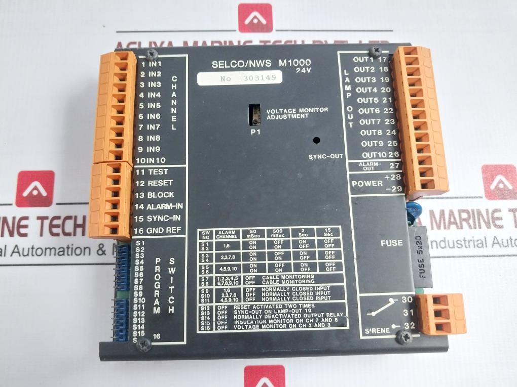 Selco M1000 Alarm Monitoring Panel 24V 303149