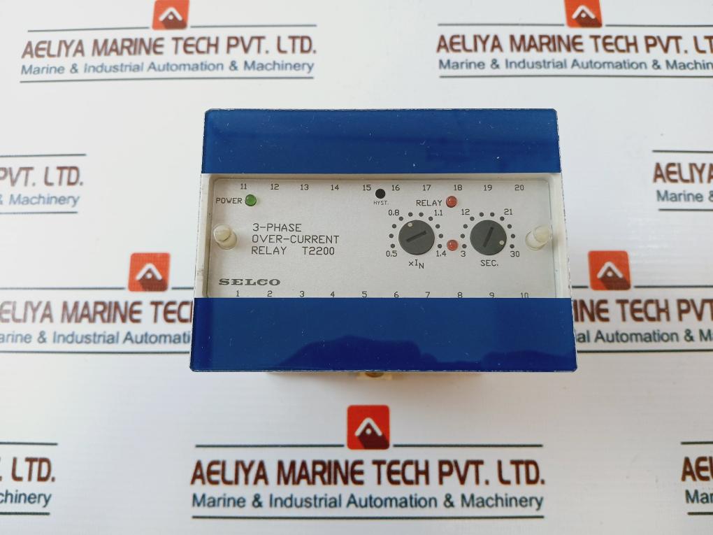 Selco T2200-02 3-phase Over-current Relay 5A