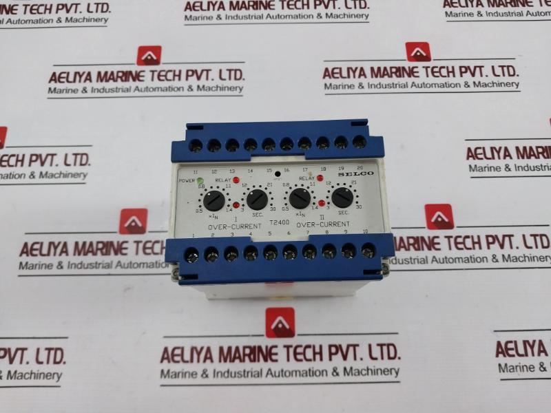 Selco T2400-06 3-phase Dual Over-current Relay 1a 380-440vac