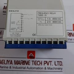 Selco T3000-01 Frequency Relay 1-3 450V Ac, 2-3 400V Ac, 40-70Hz