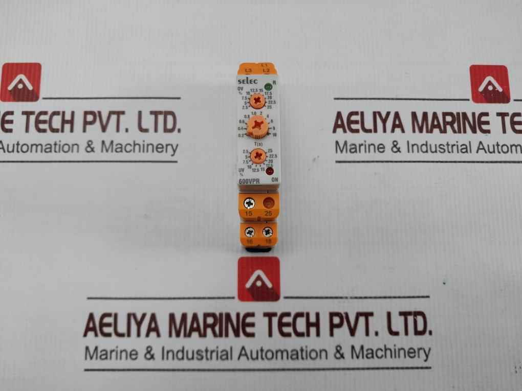 Selec 600vpr-310/520 Voltage Protection Relay 0.2 To 10s 250v Ac, 50/60hz