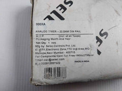 Selec 800xa Analog Timer-22.5mm Din Rail 50/60hz 5a 250v Ac 24v Dc
