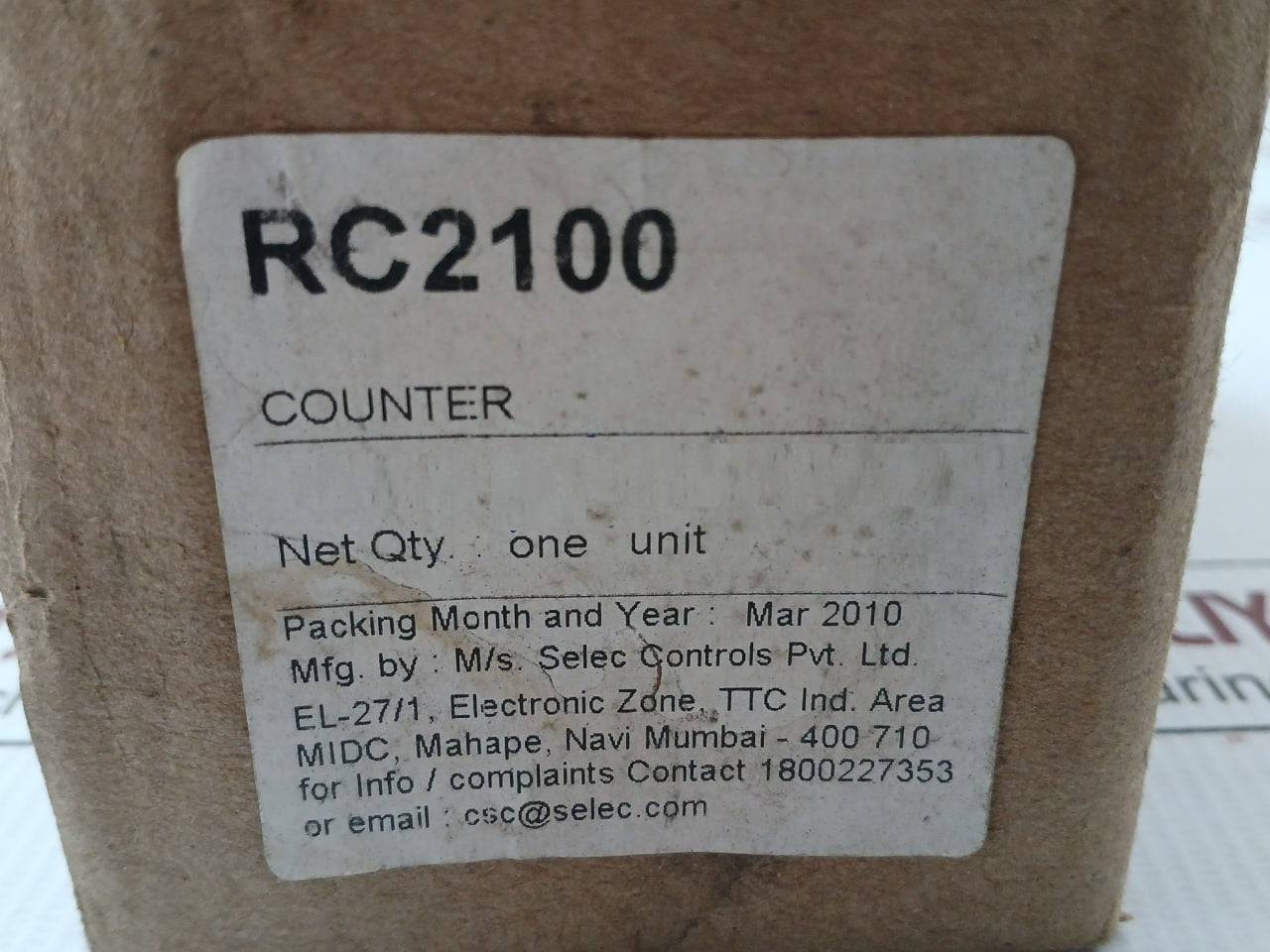 Selec 90 To 270Vac/Dc Digital Panel Meter Rc2100