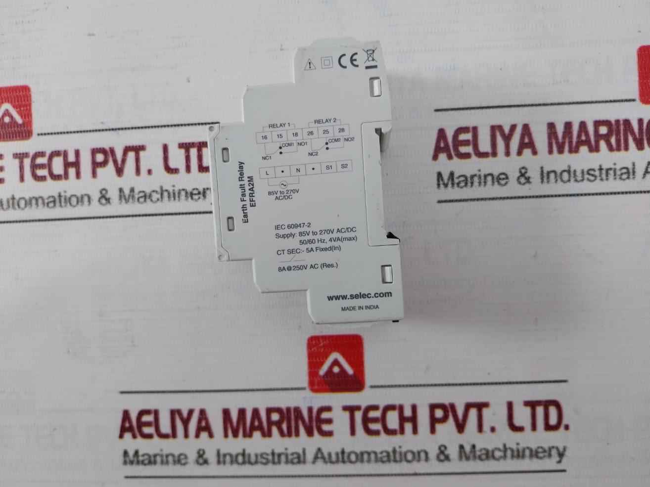 Selec Efra2M Analog Earth Leakage Relay 8A 85V To 270V Ac/Dc