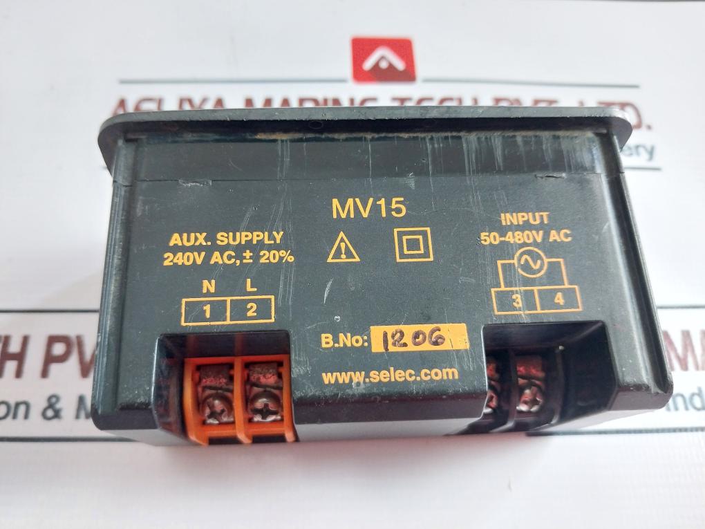 Selec Mv15 Digital Voltmeter 50-480Vac