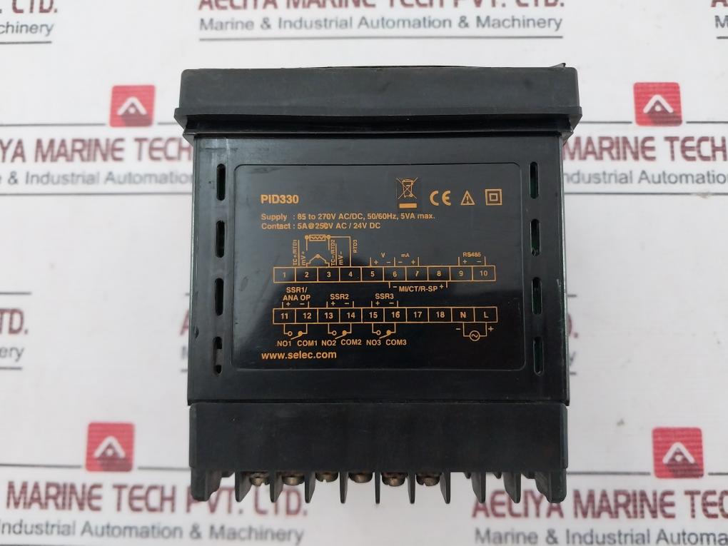 Selec Pid330-0-0-01 Temperature Controller 85 To 270V Ac/Dc, 50/60Hz, 5Va Max.