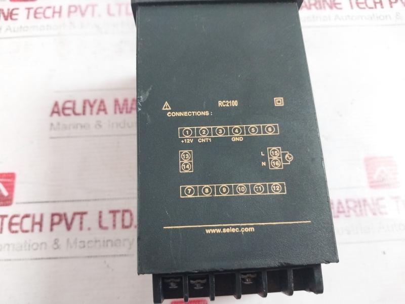 Selec Rc2100 Rate Indicator 90-270V Ac/Dc 12V Sensor Supply 72X72Mm