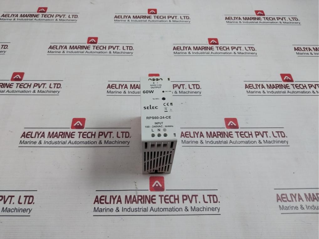 Selec Rps60-24-ce Din Rail Mounted Power Supply V4.02 24Vdc 2.5A 60W