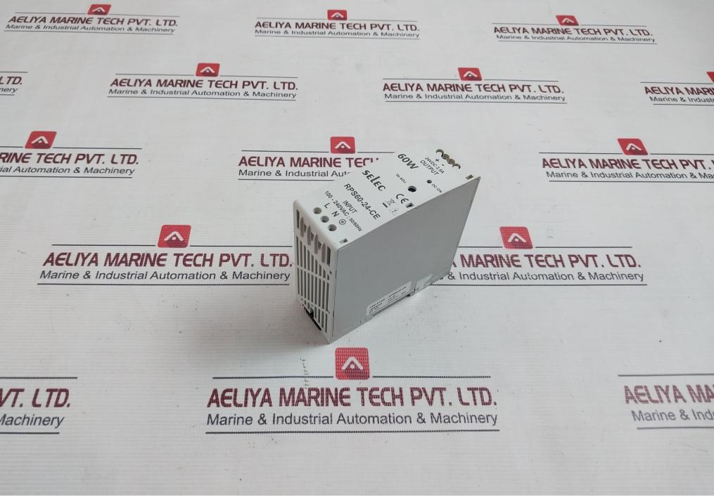 Selec Rps60-24-ce Din Rail Mounted Power Supply V4.02 24Vdc 2.5A 60W