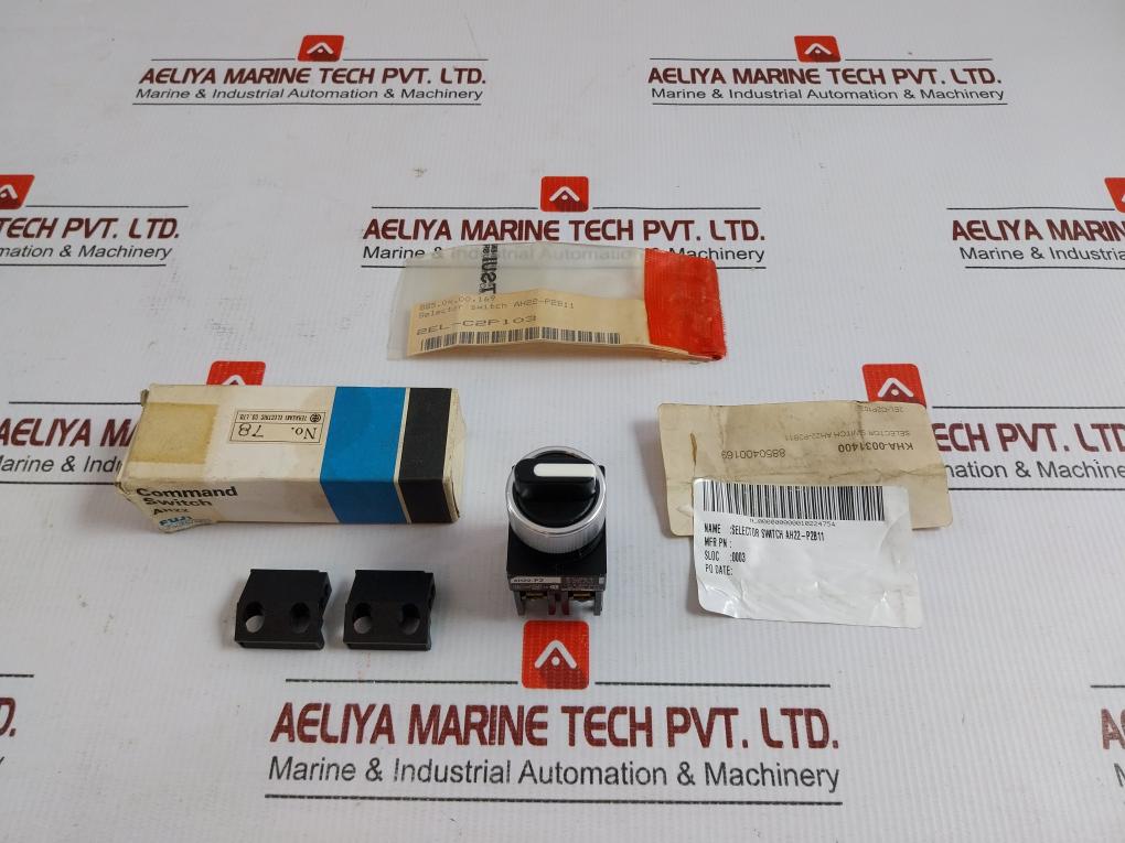 Selector-Switch-With-Panel-Mount-Base-600-Vac-6A-Fuji-Electric-Ah22-p2B11-208964-1