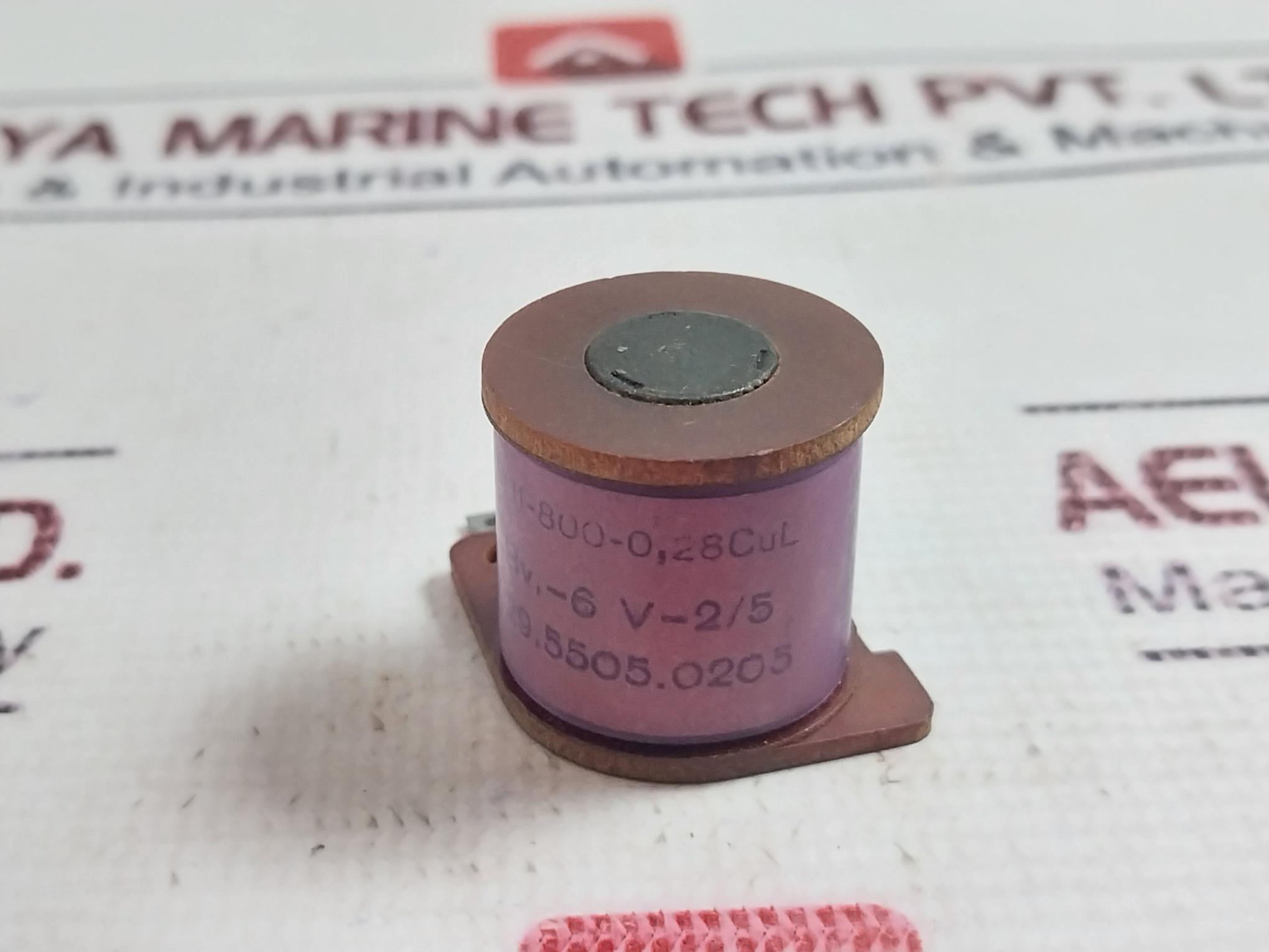 Lot of 2X SELECTOR COIL 29.5505.0205 I. 11-800-0,28 CUL BV. -6 V-2/5