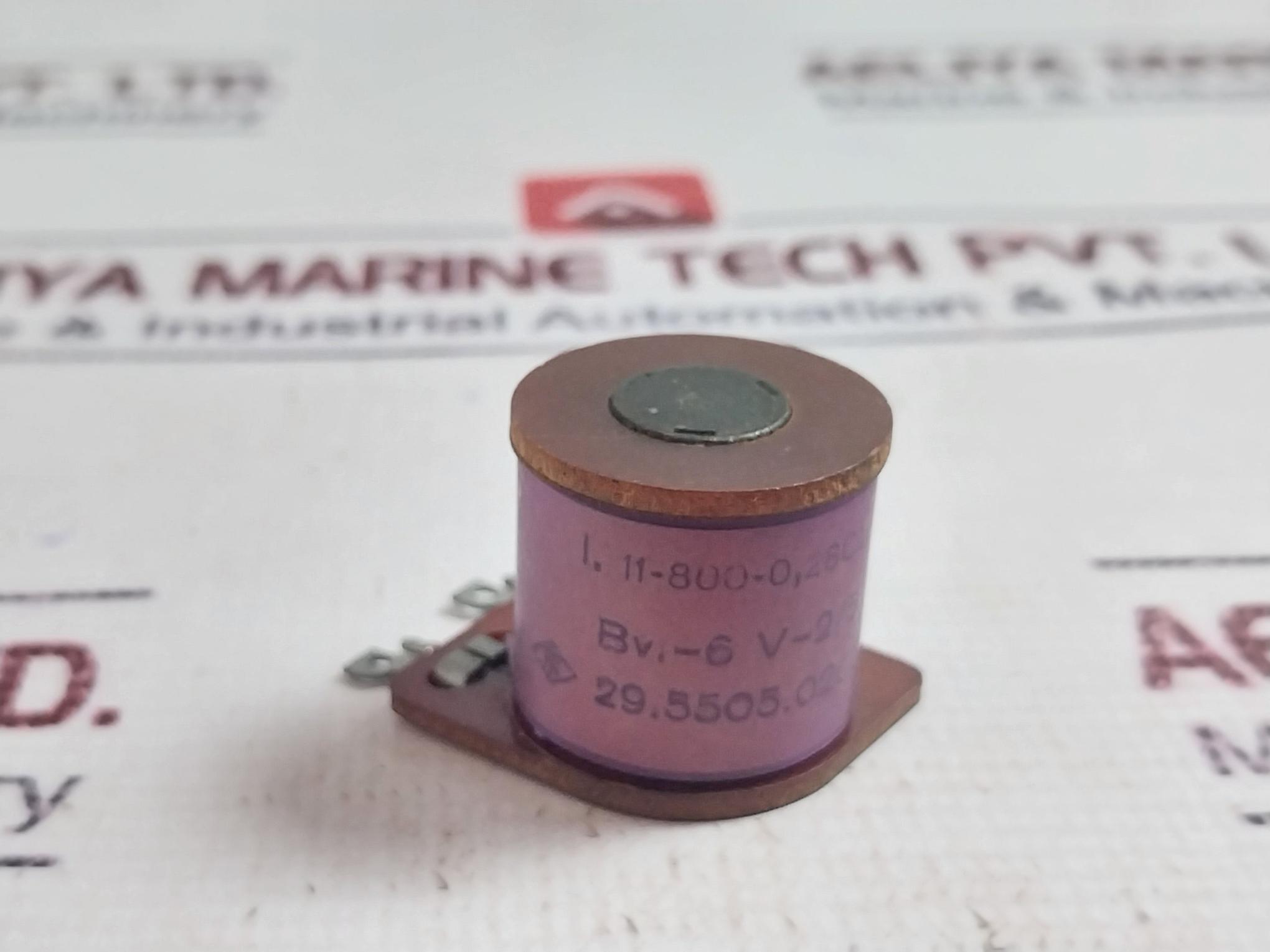 Lot of 2X SELECTOR COIL 29.5505.0205 I. 11-800-0,28 CUL BV. -6 V-2/5