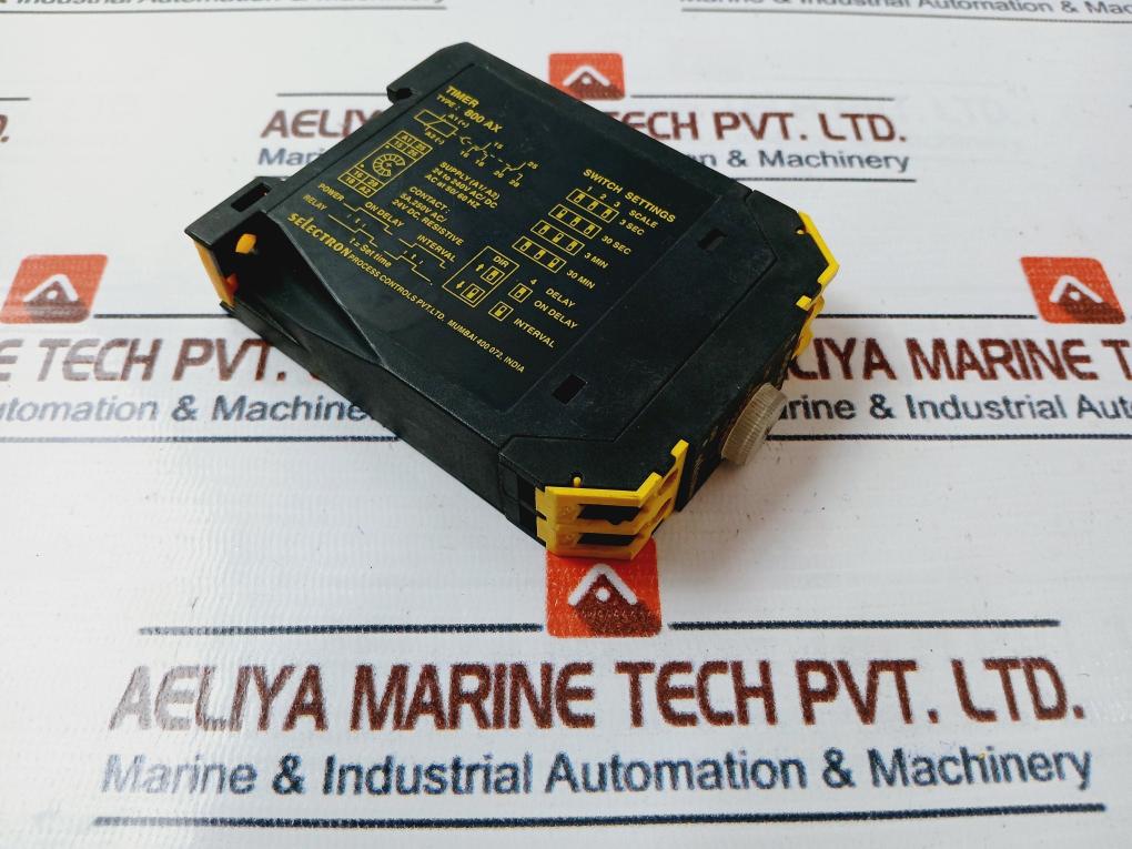 Selectron 800-AX On Deley Timer 24-240V AC/DC 5A 250V AC/24V DC