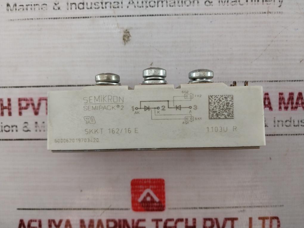 Semikron Skkt 162/16 E Thyristor Module Semipack 2 1103U R