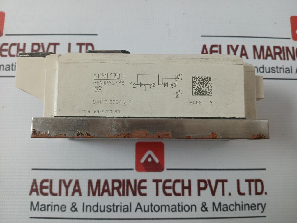 Semikron Skkt 570/12 E Semipack 5 Thyristor Power Module