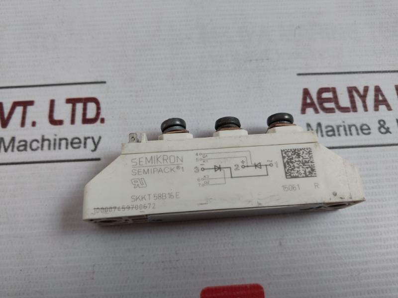 Semikron Skkt58B16E Thyristor Module Screw Type 100007459700672 15061 R