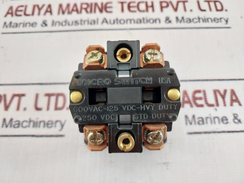 Senasys Ptcc Micro Switch Contact Block 600Vac-125 Vdc-hvy Duty 250 Vdc