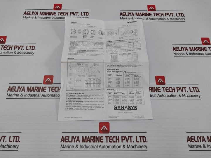 Senasys Ptp42 B Operator Pushbutton For Boilers Control System