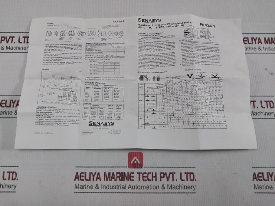 Senasys Ptsbc201 Selector Switch Pt Device Unlighted Assembly