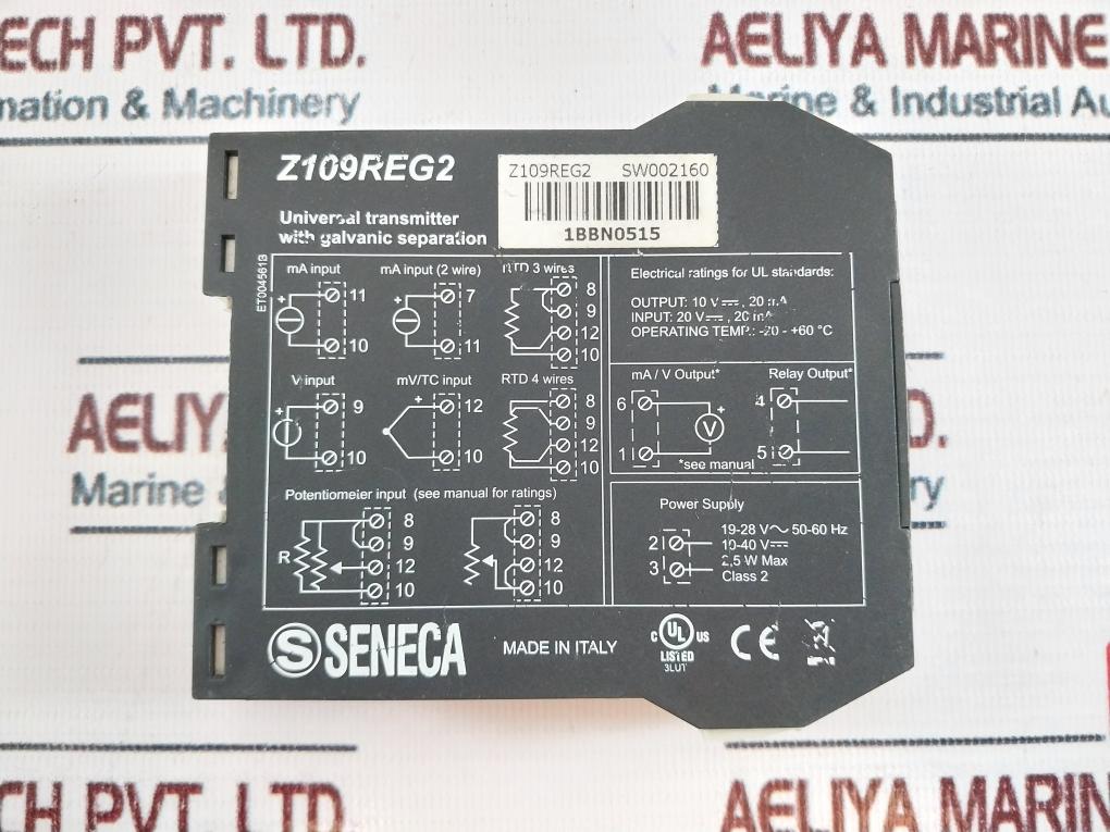 Seneca Z109Reg2 Universal Transmitter With Galvanic Separation 19-28V~ 50/60Hz