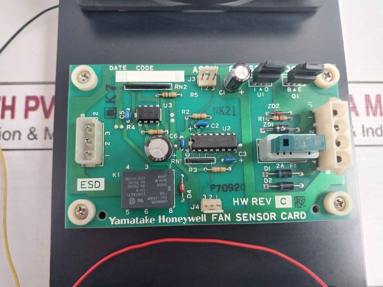 Sensdar Cd1225D24Hb Axial Fan Assembly Panel 80363001-001 Dc24V 0.20A Rev: C