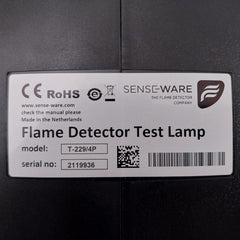Sense-ware T-229/4P Flame Detector Test Lamp With Power Adapter Fj-sw1501600N