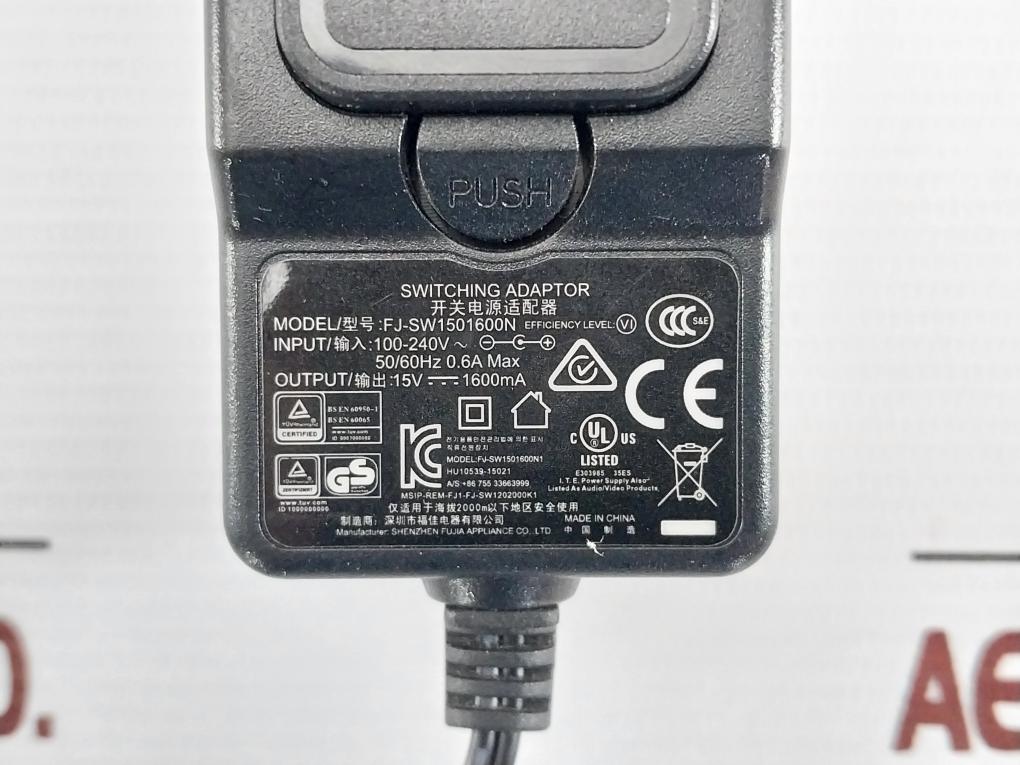 Sense-ware T-229/4P Flame Detector Test Lamp With Power Adapter Fj-sw1501600N