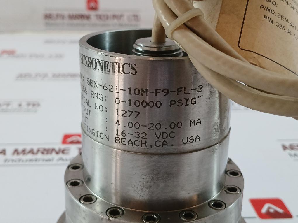 Sensonetics 0-1000 Psig 16-32 Vdc Pressure Transmitter Sen-621-10M-f9-fl-3