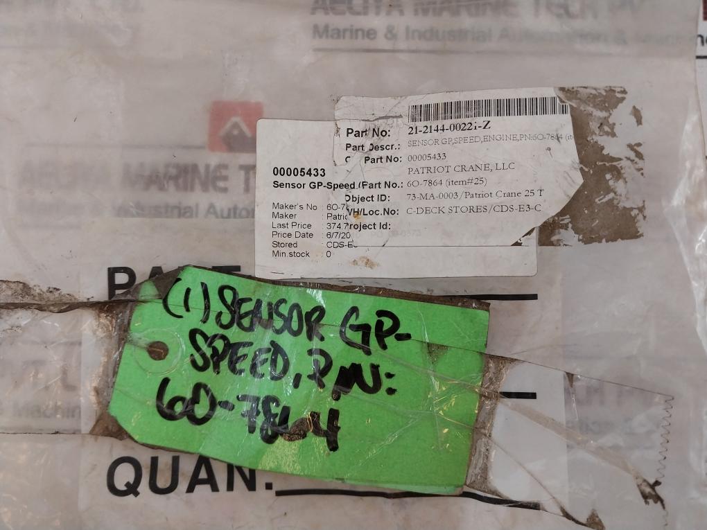 Sensor Gp Speed 60-7864 Proximity Sensors