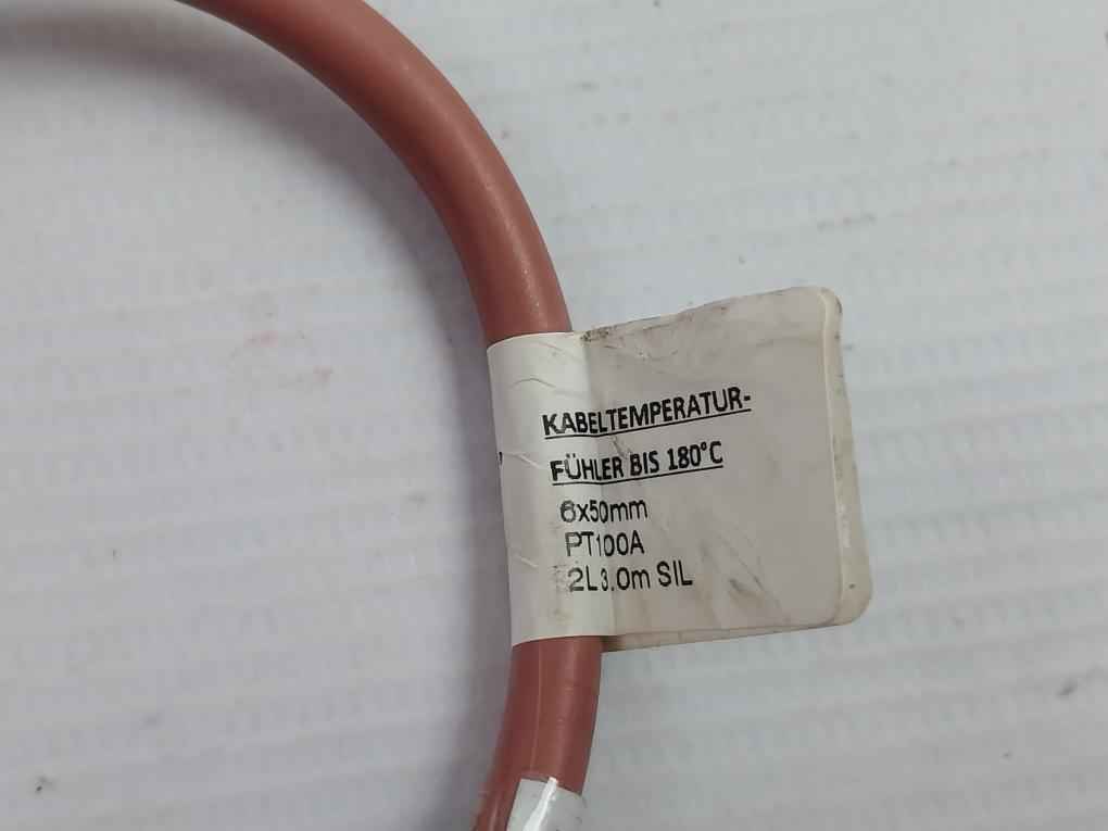 Sensorshop24 Pt100A Cable Temperature Sensor 3 Meter 6Mm,50Mm