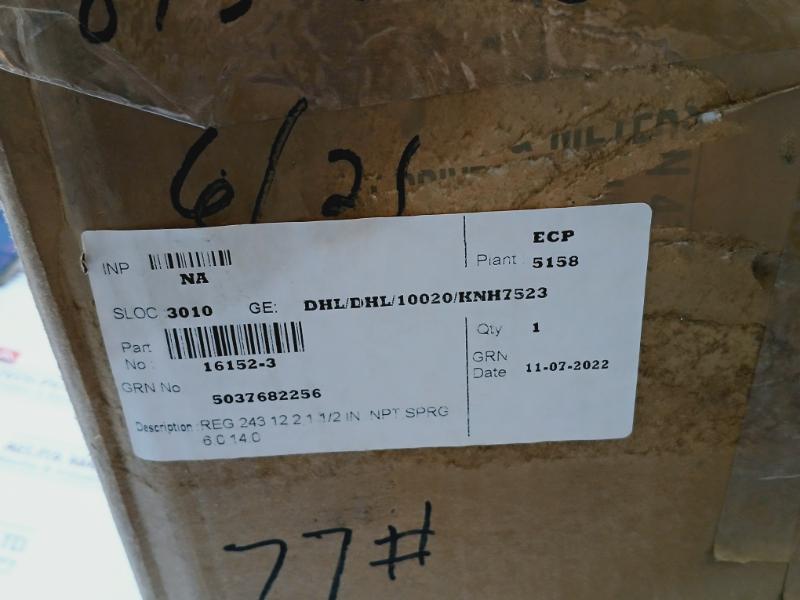 Sensus 243-12 Gas Pressure Service Regulator 6”-14” Wc 5037682256