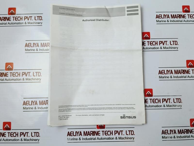 Sensus 243-12 Gas Pressure Service Regulator 6”-14” Wc 5037682256