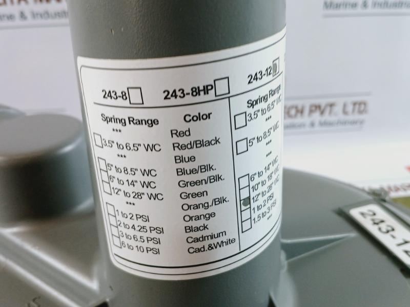 Sensus 243-12 Pressure Regulator, Irv, Tcmt-001