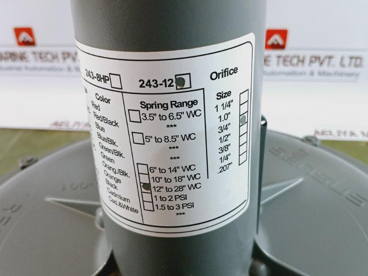 Sensus 243-12 Pressure Regulator, Irv, Tcmt-001