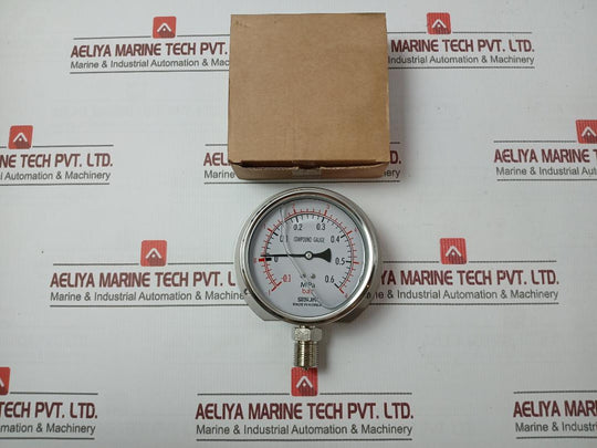 Seon Jin Oil100*B Compound Pressure Gauge Pf1/2