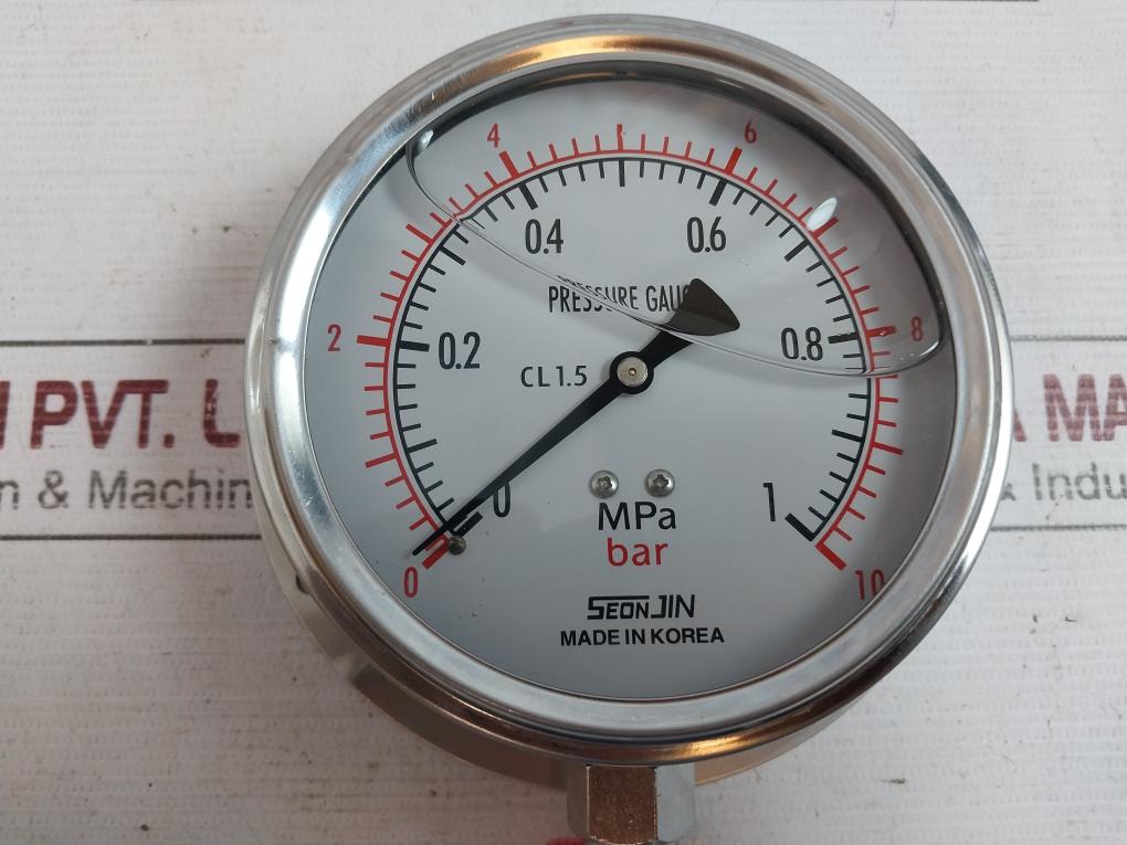 Seonjin 0-1 Mpa Pressure Gauge 0-10 Bar Ks B 5305