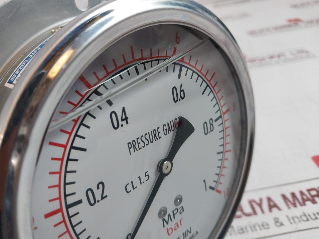 Seonjin 0-1 Mpa Pressure Gauge 0-10 Bar Ks B 5305