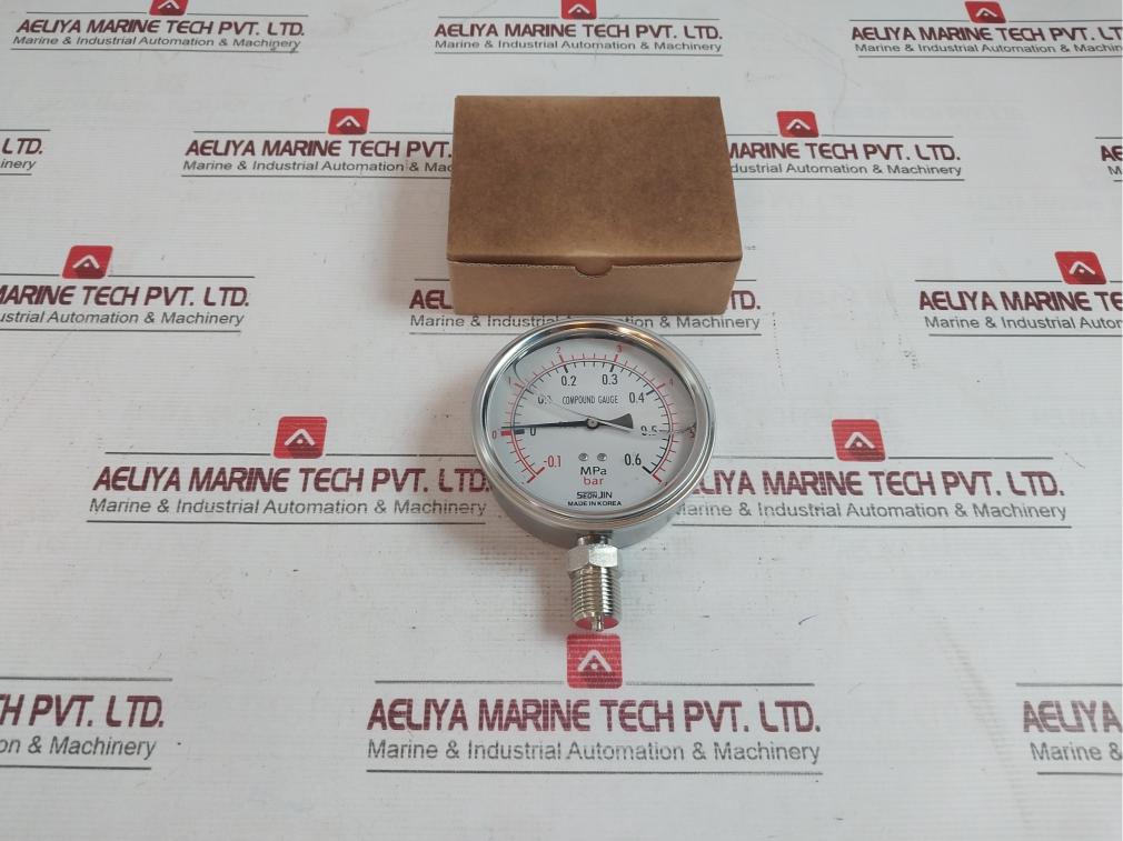Seonjin Oil100*A Pressure Gauge 1 To 6 Bar Ks B 5305